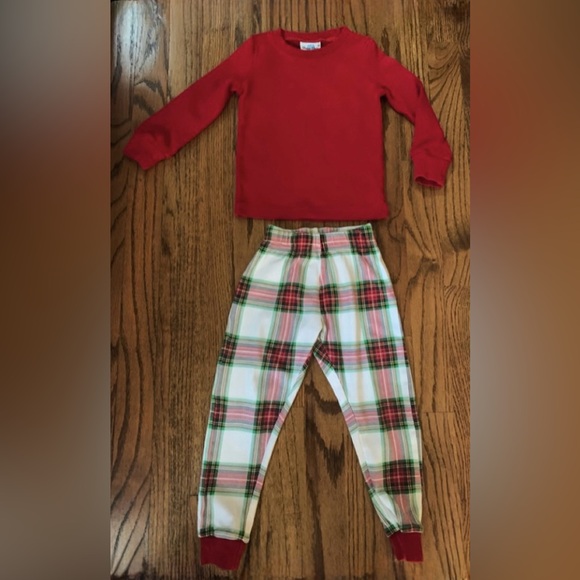 Blossom Blanks Boutique Christmas Holiday pajama set red plaid pj’s Boy’s 2T - Picture 1 of 3
